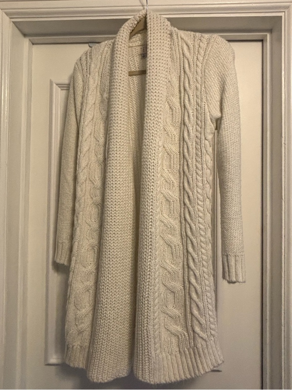 a new day Cream Cable-Knit Open Cardigan
